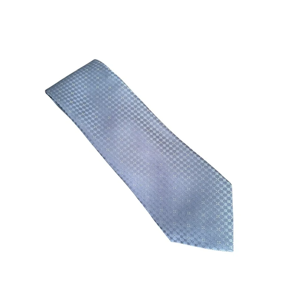 Calvin Klein 100% Silk Tie Mens Medium Blue Geometric Pattern 59